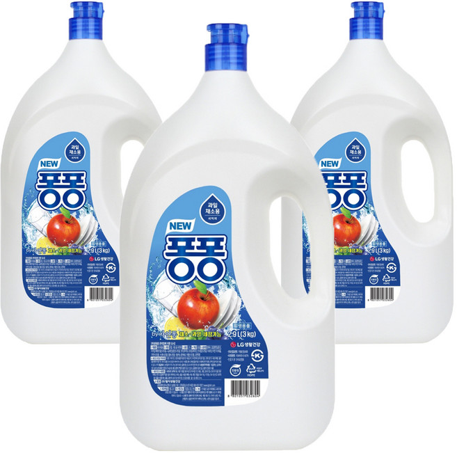 퐁퐁 주방세제, 2.9L, 3개