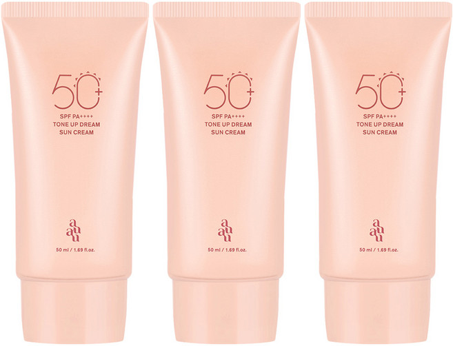 아유아유 톤업드림 선크림 SPF50+ PA++++, 50ml, 3개