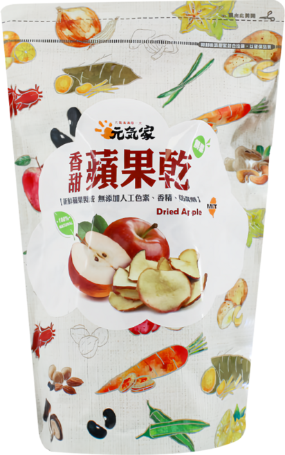 元氣家 蘋果乾, 200g, 1包