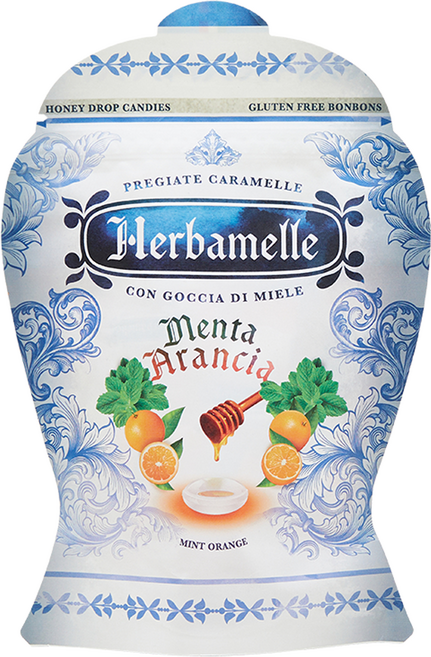 에르바멜레 허니드롭 민트 오렌지 캔디, 100g, 1개