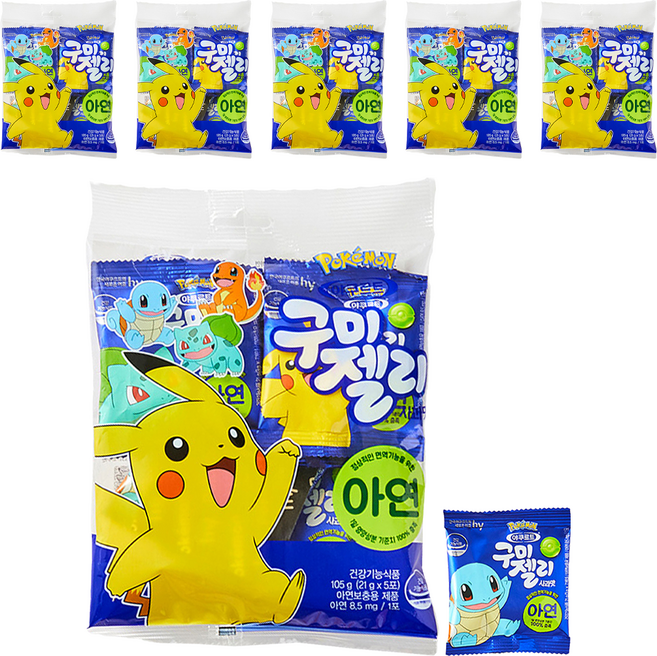 에치와이 브이푸드 구미젤리 사과맛 5p, 105g, 6개