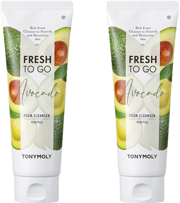 토니모리 프레쉬 투 고 아보카도 폼클렌저, 170ml, 2개