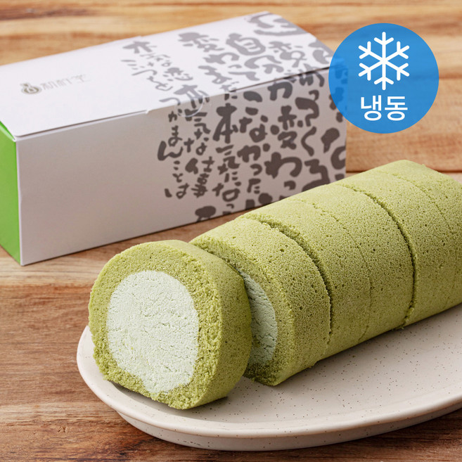 신키네도 말차 스타 롤 케이크 (냉동), 350g, 1개