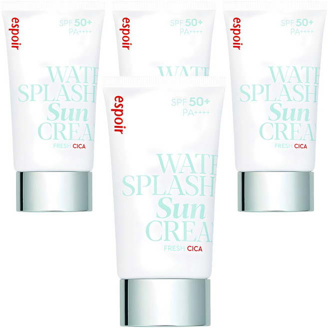 에스쁘아 워터 스플래쉬 선크림 프레쉬 시카 SPF50+ PA++++, 60ml, 4개