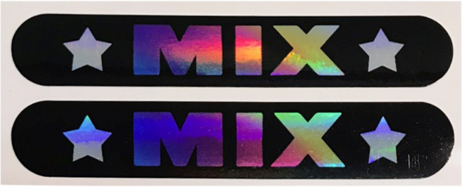 GOGORO MIX 反光飛旋貼, 彩虹MIX, 1張