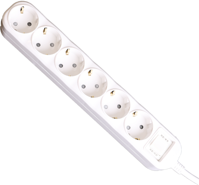 이어지다 메인 스위치 멀티탭 6구, 5m, 혼합색상, 1개