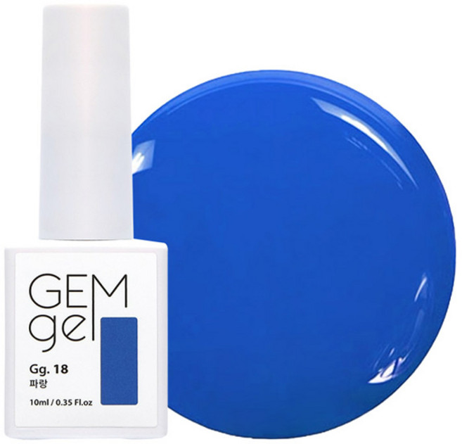 아이빛 네일아트 젬젤 컬러 젤네일, 18파랑, 10ml, 1개