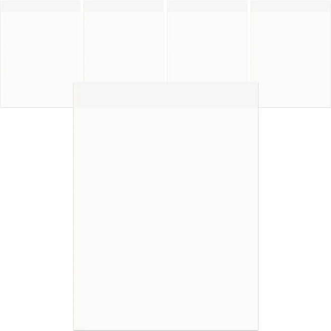 투데이리빙 A4 반투명 접착 메모지 CD_OST_AL082A, 반투명색, 5개, 50매