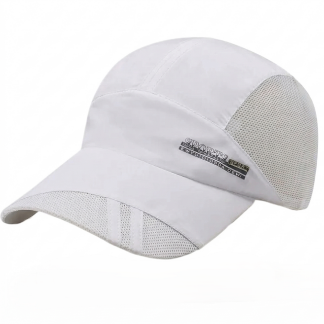 그리뉴얼 여름 스포츠 메쉬 마라톤 러닝모자, 화이트, 1개