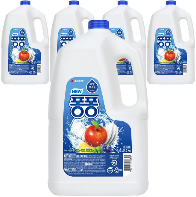 퐁퐁 주방세제, 4.12L, 5개