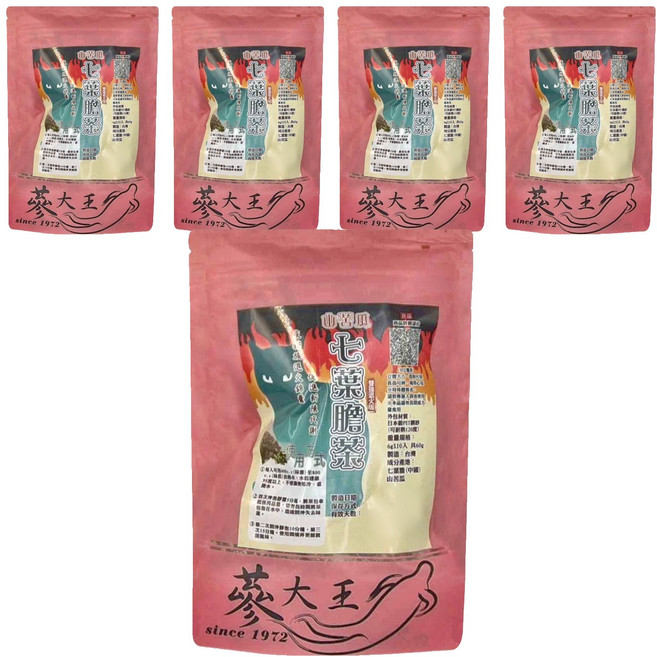 蔘大王 山苦瓜七葉膽茶包, 6g, 10包, 5袋