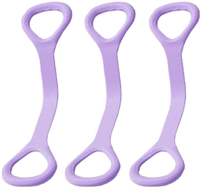 사비나 양손그립 스트레칭 텐션밴드, 퍼플, 3개