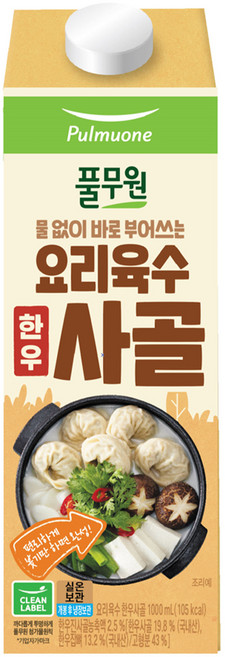 풀무원 요리육수 사골, 1L, 1개