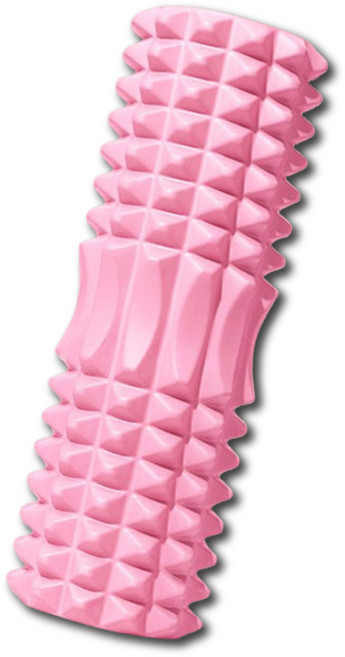 던핏 돌기 지압 마사지 폼롤러, 핑크, 1개