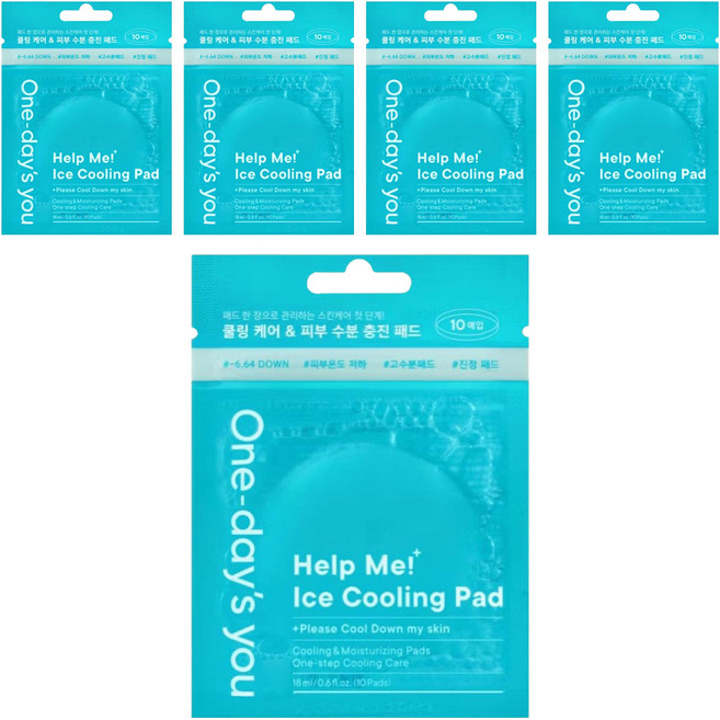One-day's you help me 勁涼降溫爽膚棉 18ml 10片, 5入