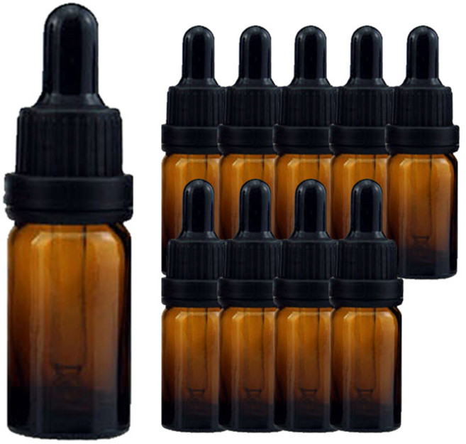 선동상사 스포이드 에센스 에센셜 오일 용기 10ml, 갈색, 10개