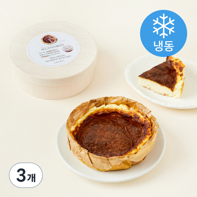 베즐리 바스크 치즈 케이크 (냉동), 180g, 3개