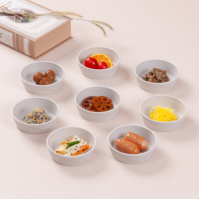 아띠홈 올더플레이트 찬기 세트, 크림, 8개