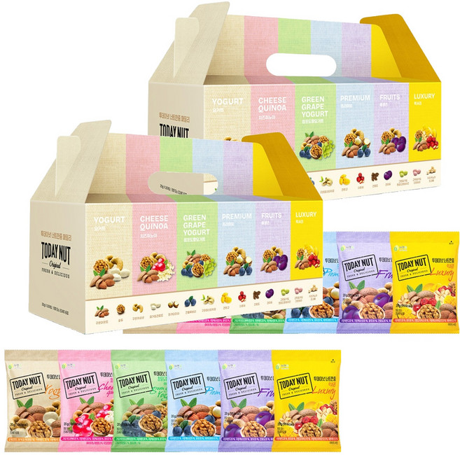 투데이넛 너트한줌 패밀리 견과 6종 선물세트 600g, 2세트