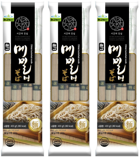 칠갑농산 메밀면, 400g, 3개