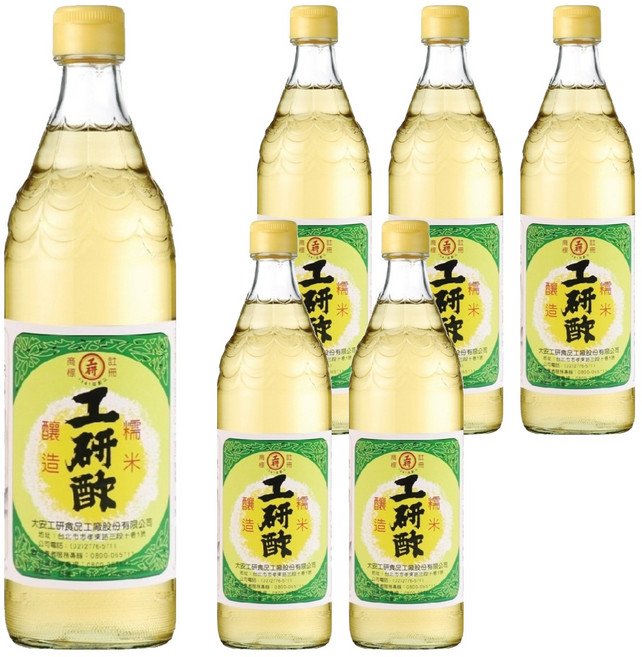 KONG YEN 工研 酢 600ml 香醋釀造 酸度4.5%以上, 6瓶