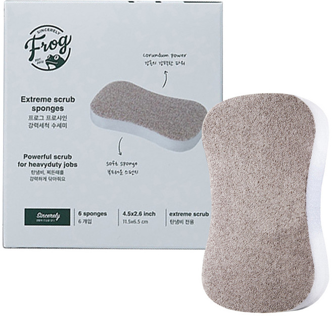 프로그 프로샤인 탄냄비 수세미, 6개입, 1개