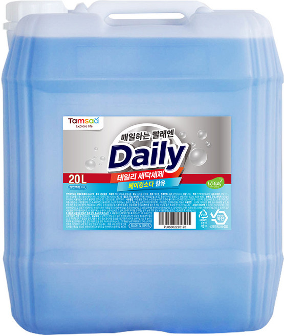 탐사 데일리 세탁세제, 20L, 1개