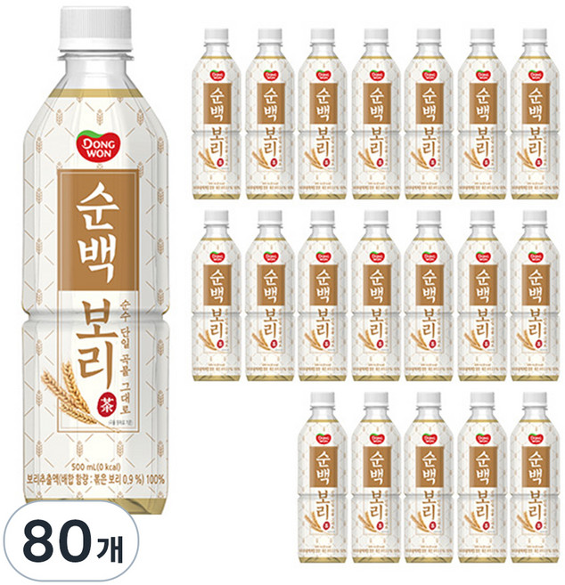 동원 순백 보리차, 500ml, 80개