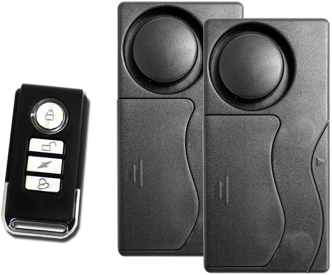 e-kit 逸奇 震動感應門窗防盜警報器 + 迎賓門鈴 2對1遙控器 無線遙控 110分貝警報, 1組