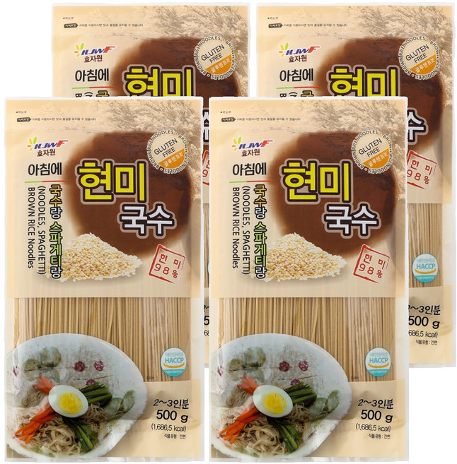 효자원 아침에 현미국수, 500g, 4개