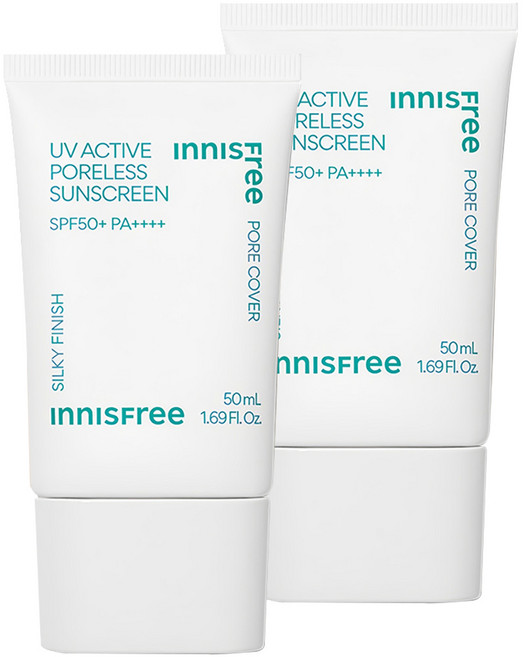 INNISFREE UV毛孔隱形防曬霜 SPF50+ PA++++, 50ml, 2條
