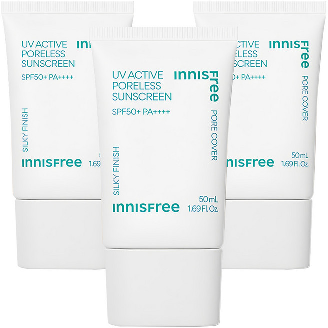 INNISFREE UV毛孔隱形防曬霜 SPF50+ PA++++, 50ml, 3條