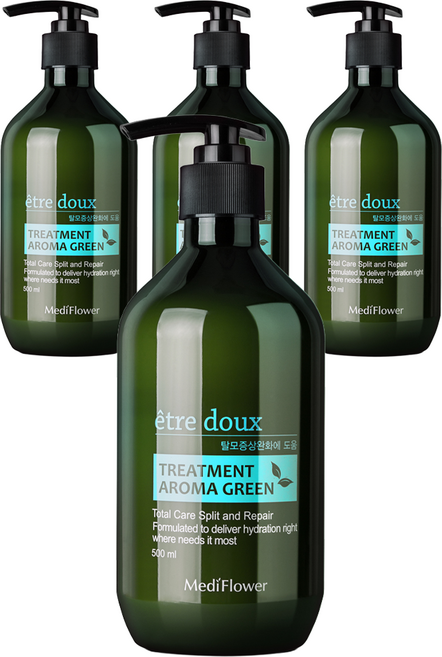 메디플라워 에트투스 아로마 그린 탈모 트리트먼트, 500ml, 4개