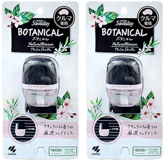 KOBAYASHI 小林製藥 Sawaday 車用夾式芳香劑, 2個, 洋甘菊, 6ml