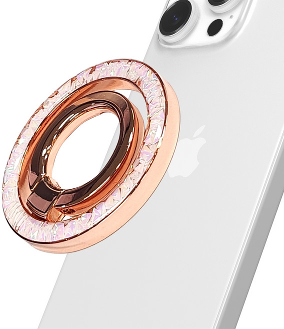 SKY 팔레트 맥세이프 호환 별빛 글리터 스마트링 그립 스마트톡 PM10ST, 스타 로즈, 1개