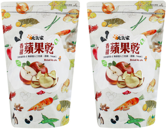 元氣家 蘋果乾, 200g, 2包