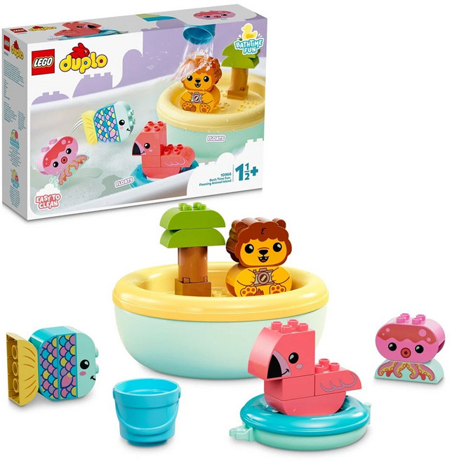 LEGO 10966 得寶系列 快樂洗澡趣:漂浮動物小島, 漂浮動物小島 多色, 1盒
