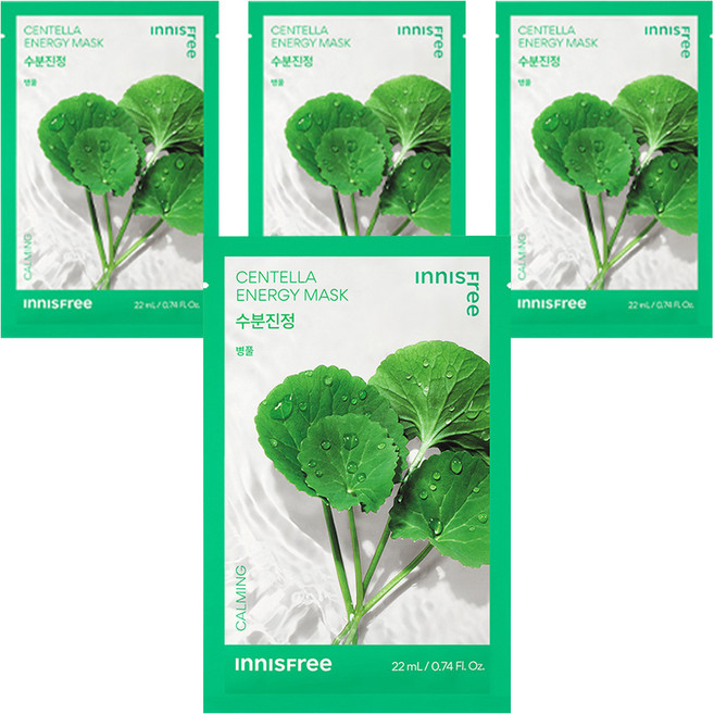 이니스프리 New 병풀 에너지 마스크 22ml, 1개입, 4개