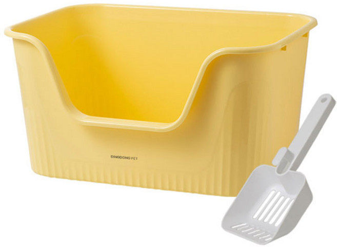 딩동펫 반려동물 바스켓 특대형 고양이 화장실, 옐로우, 1세트