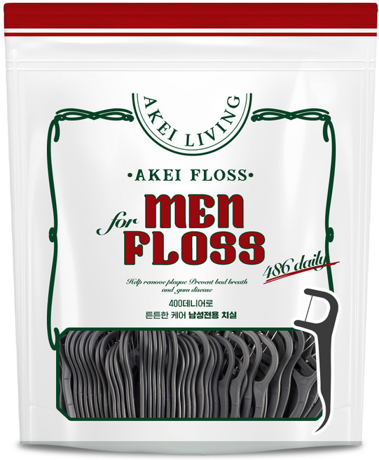 아케이 남성용 리빙 486 치실, 486개입, 1개