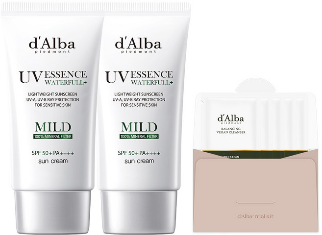 달바 비건 워터풀 마일드 선크림 SPF 50+ PA++++, 50ml, 2개