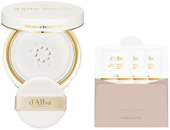 달바 모이스트 글로우 선세럼 팩트 타입 13ml SPF50+ PA++++ + 세럼 클렌저 3ml x 3p 세트, 1개