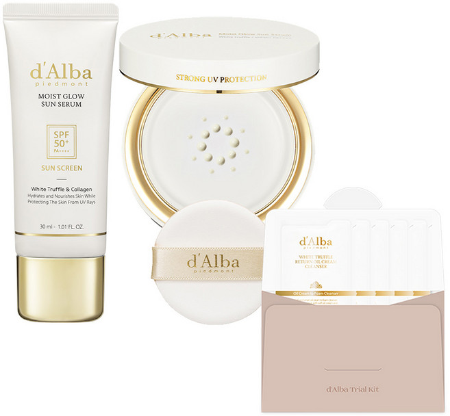 달바 모이스트 글로우 선세럼 팩트타입 SPF50+ PA++++ 13ml + 튜브타입 30ml + 세럼 클렌저 3ml x 5p 세트, 1세트