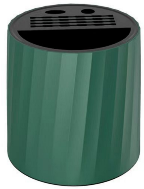 봄아리 회전 주방 수저정리함 및 칼꽂이, 그린, 1개