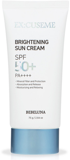 베베루나 익스큐즈미 브라이트닝 선크림 SPF50+ PA++++, 75g, 1개