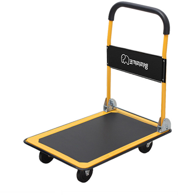 코끼리리빙 접이식 핸드카트, 옐로우, 1개
