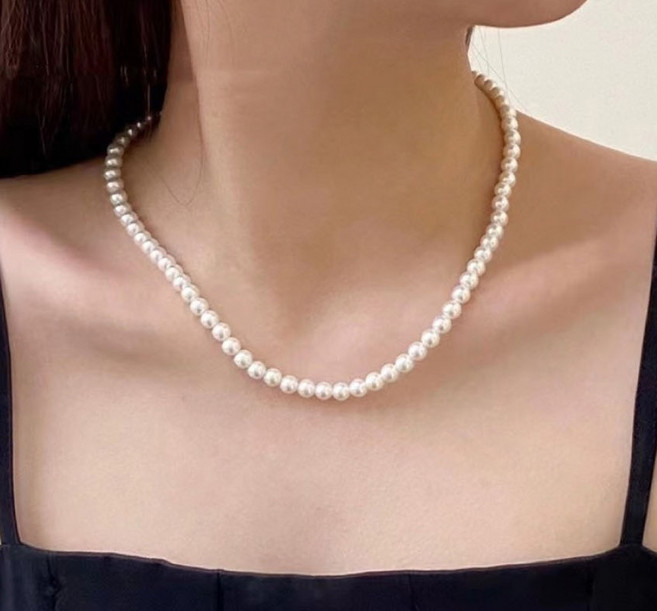 와이제이 여성용 클래식 진주 비드 목걸이