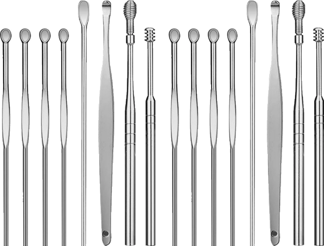 便攜不鏽鋼掏耳工具組, 8件, 2組