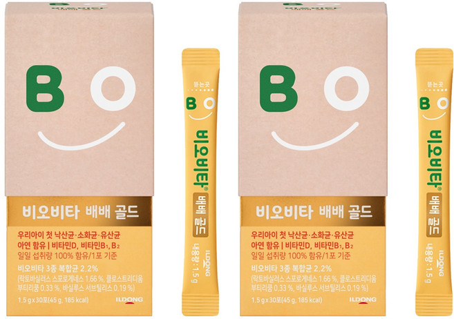 비오비타 배배 골드 유산균, 45g, 2개