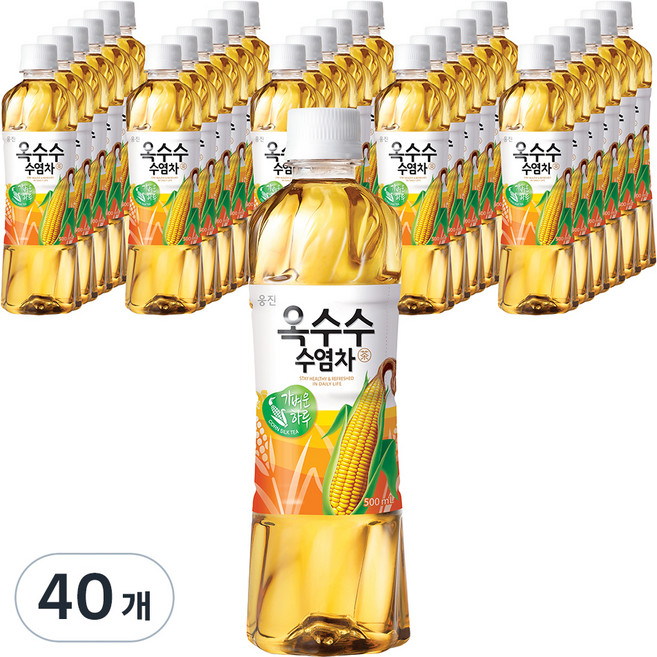 웅진 옥수수수염차 음료, 500ml, 40개